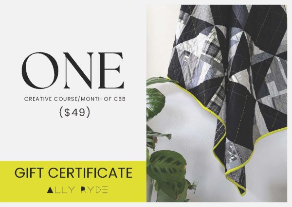 GIFT CERTIFICATE - course or 1 month CBB