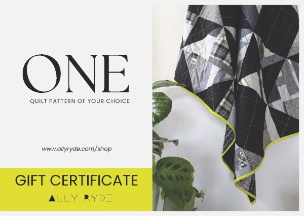 GIFT CERTIFICATE - quilt pattern