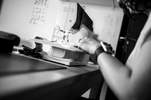 Ally-sewing-on-a Bernina-sewing-machine